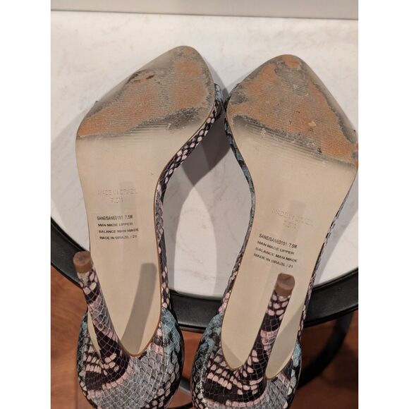 Steve Madden SANE SNAKE Heels – Size 7.5, 4" Stiletto, Snakeskin Print, - Picture 5 of 9